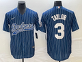 Men's Los Angeles Dodgers Chris Taylor #3 Blue Player jersey Joint Edition