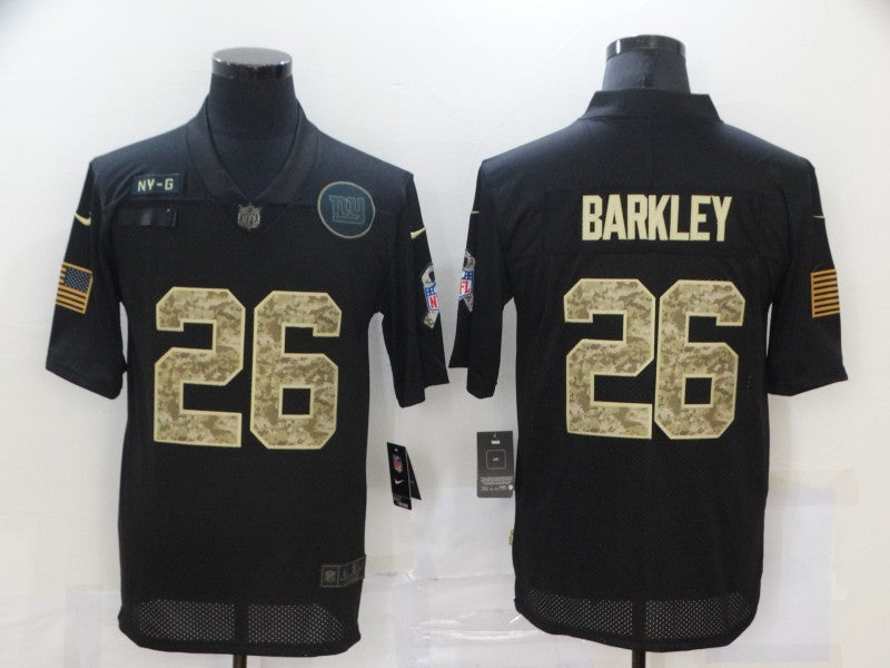 Men's New York Giants #26 Saquon Barkley Black Player Game jersey