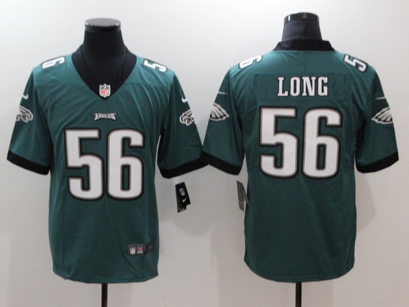 Men's Philadelphia Eagles Chris Long #56 Midnight Green Game jersey