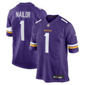 Minnesota Vikings Jalen Nailor Purple Team Game Jersey