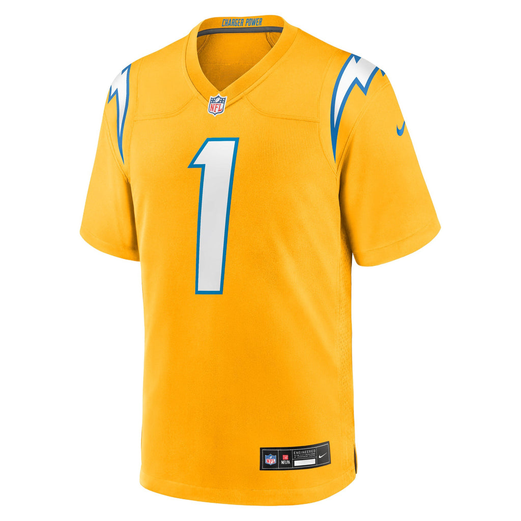 Los Angeles Chargers Quentin Johnston Gold Alternate Charger Power Game Player Jersey