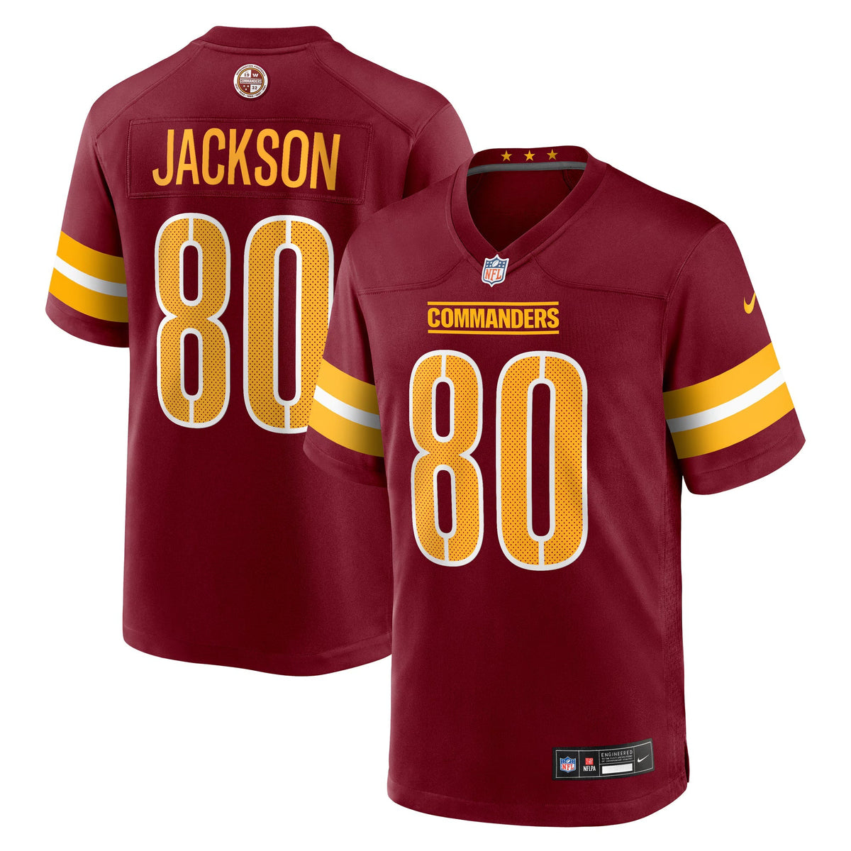 Washington Commanders Tyree Jackson Burgundy Team Game Jersey