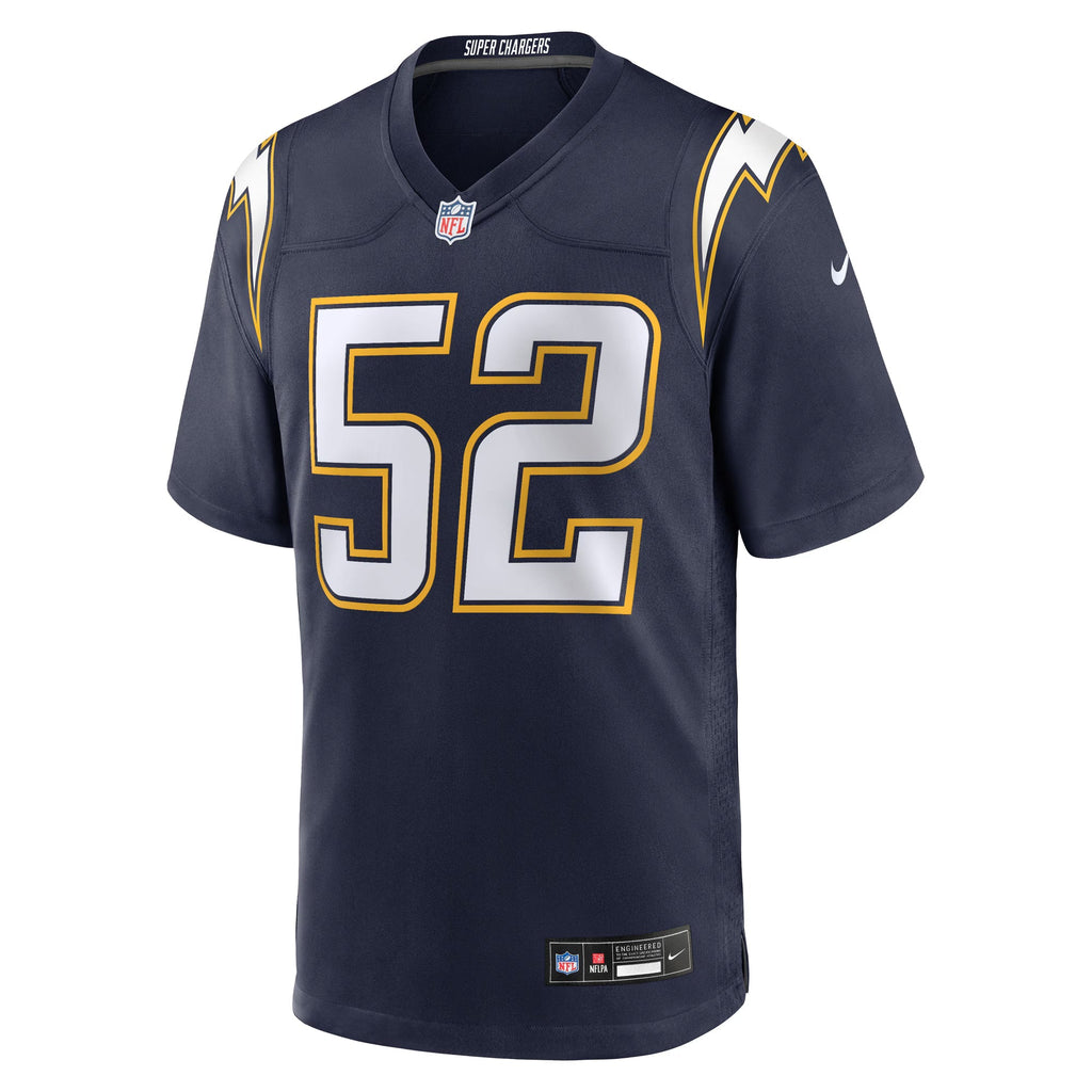 Los Angeles Chargers Khalil Mack Navy Alternate Super Chargers Game Player Jersey