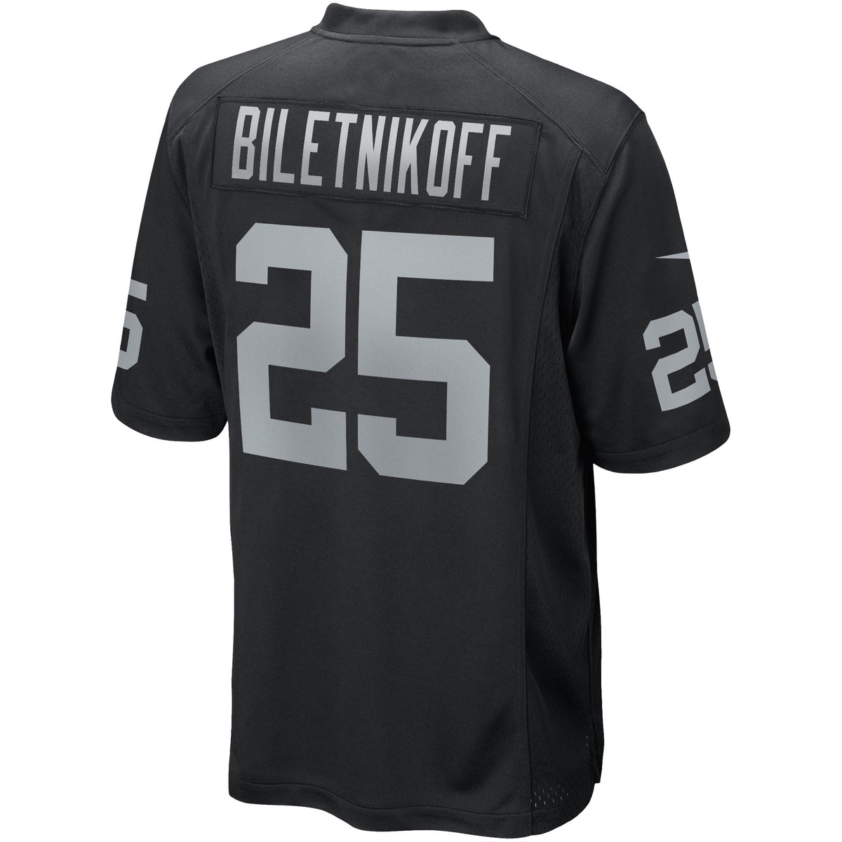 Las Vegas Raiders Fred Biletnikoff Black Game Retired Player Jersey