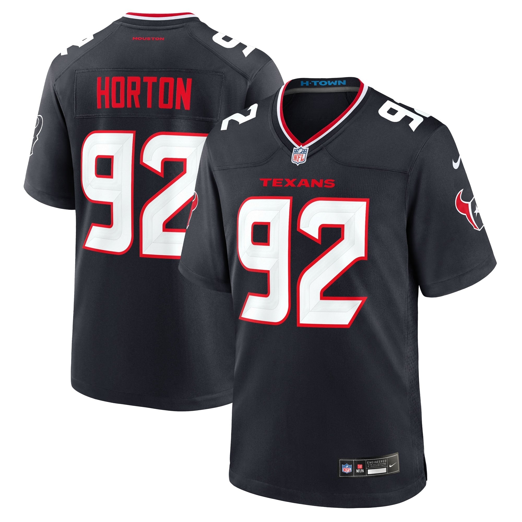 Houston Texans Dylan Horton Navy Team Game Jersey