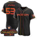 #53 Cristian Javier Houston Astros BLACK 2023 SPACE CITY CHAMPIONS FLEX JERSEY C ALL STITCHED Baseball Jerseys