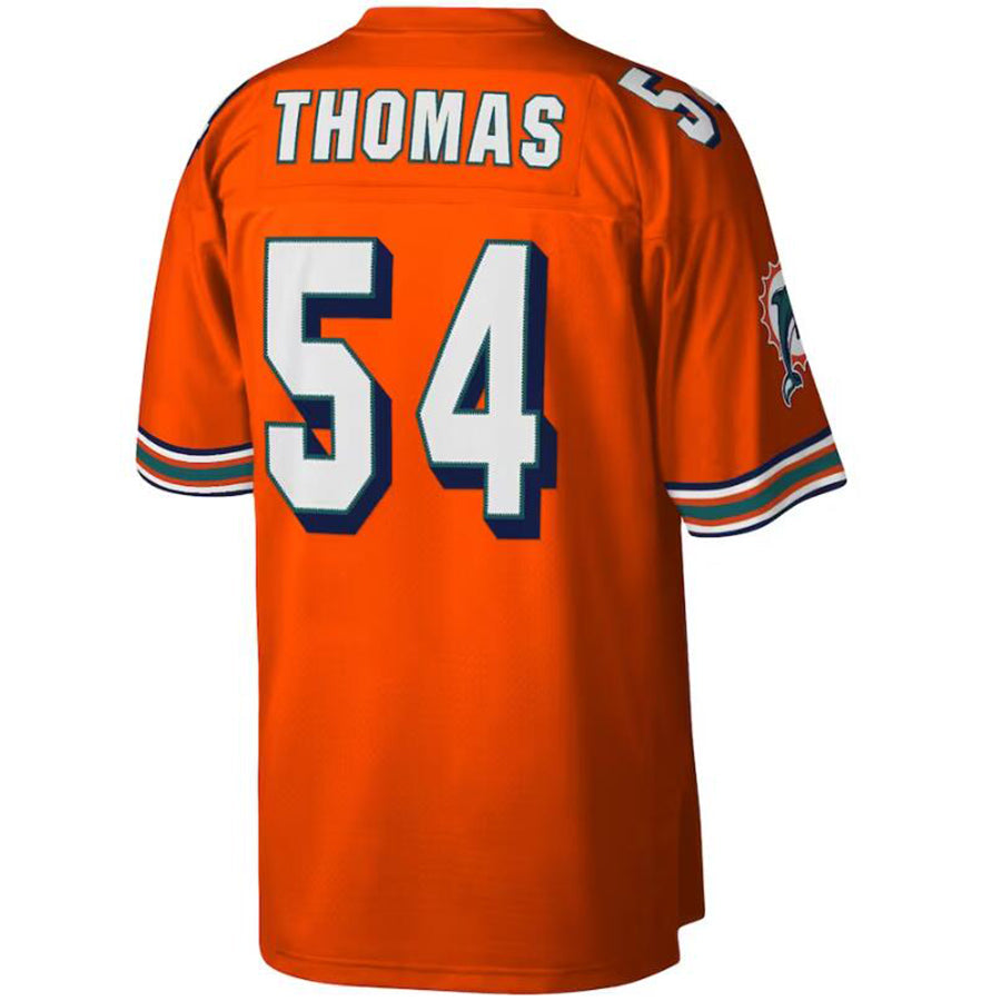 #54 Zach Thomas Playre M.Dolphins Orange 2004 Legacy Replica Football Jerseys