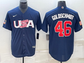 Men's 2023 World Baseball Classic #46 Paul Goldschmidt USA Navy jersey