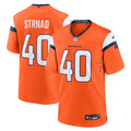 Denver Broncos Justin Strnad Orange Team Game Jersey