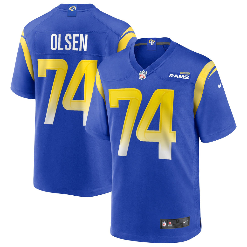 Los Angeles Rams Merlin Olsen Royal Game Retired Player Jersey