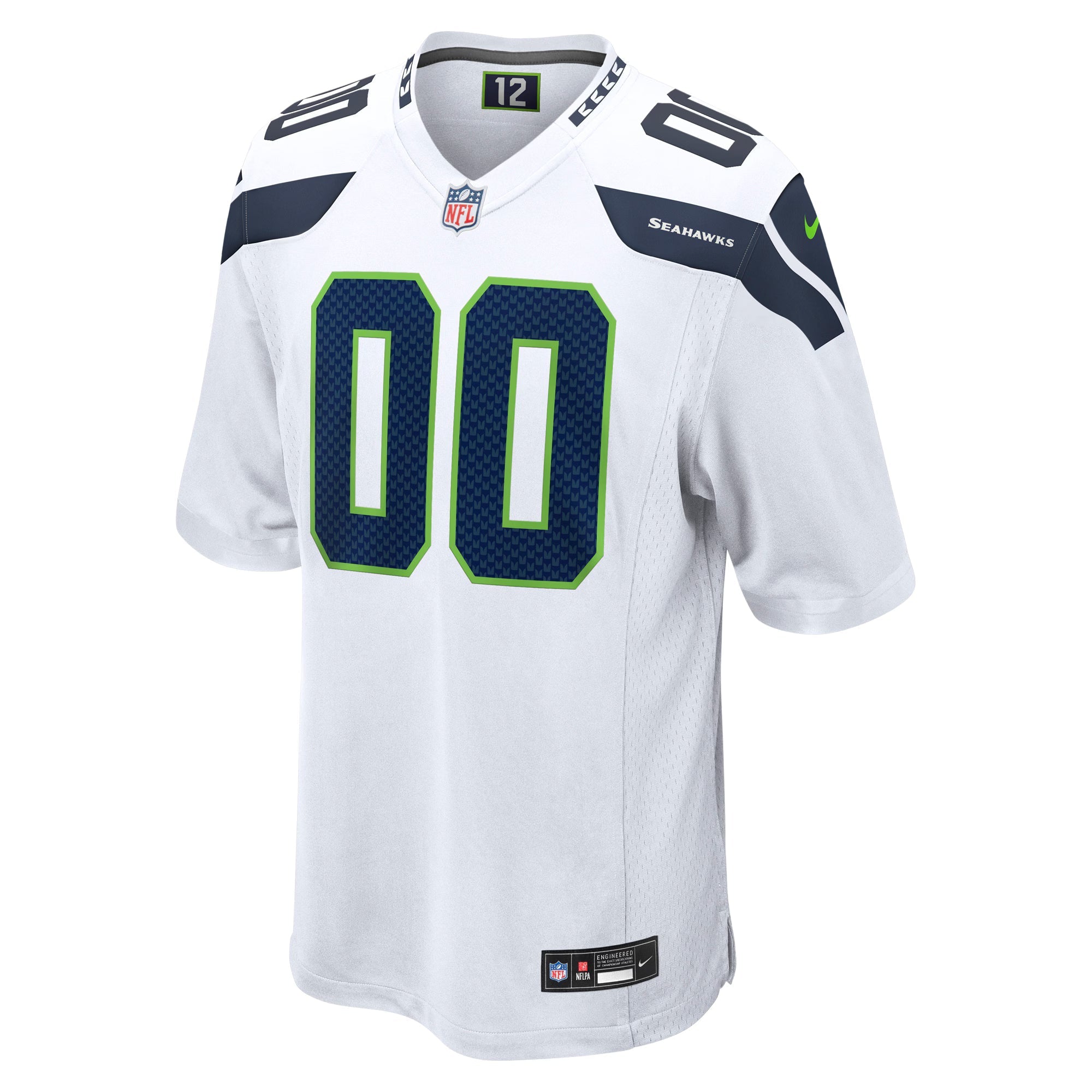 Seattle Seahawks White Custom Game Jersey
