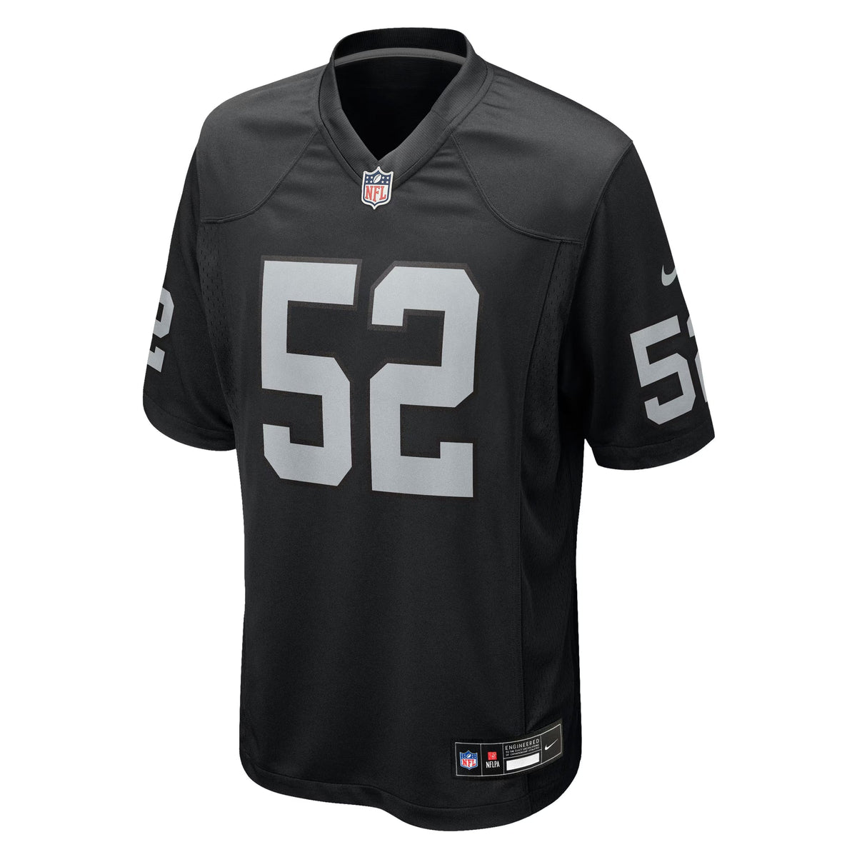 Las Vegas Raiders Elandon Roberts Black Team Game Jersey