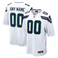 Seattle Seahawks White Custom Game Jersey