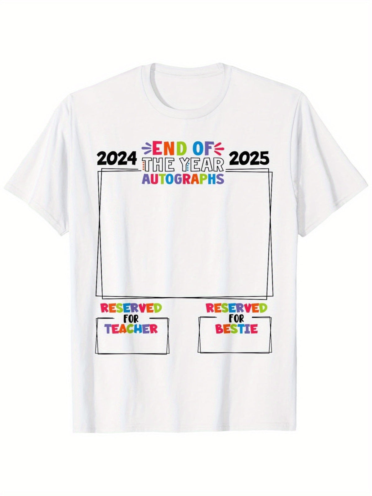 End Of The Year Autographs 2025 Last Day of School Girls Custom Shirt