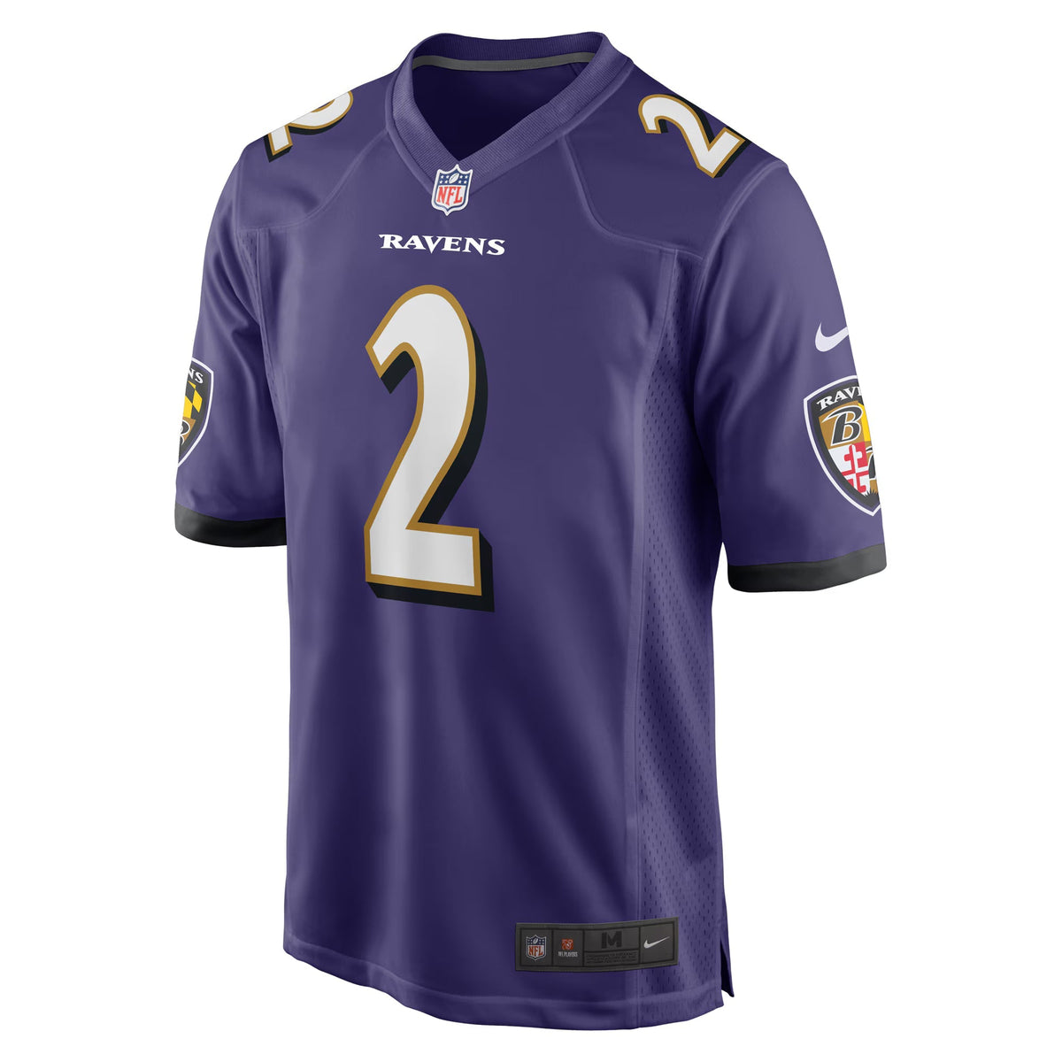 Baltimore Ravens Nate Wiggins Purple Player Game Jersey