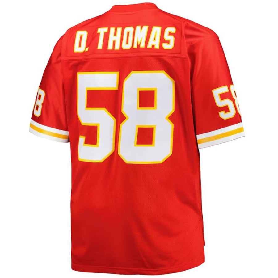 KC.Chiefs #58 Derrick Thomas Red Big & Tall 1994 Retired Player Replica Jersey