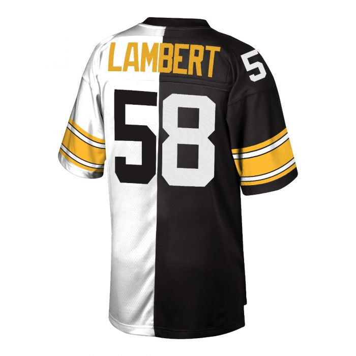 P.Steelers #58 Jack Lambert Player White/Black Replica Limited Split Stitched American Football Jerseys