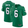 Philadelphia Eagles DeVonta Smith Kelly Green Alternate Game Player Jersey