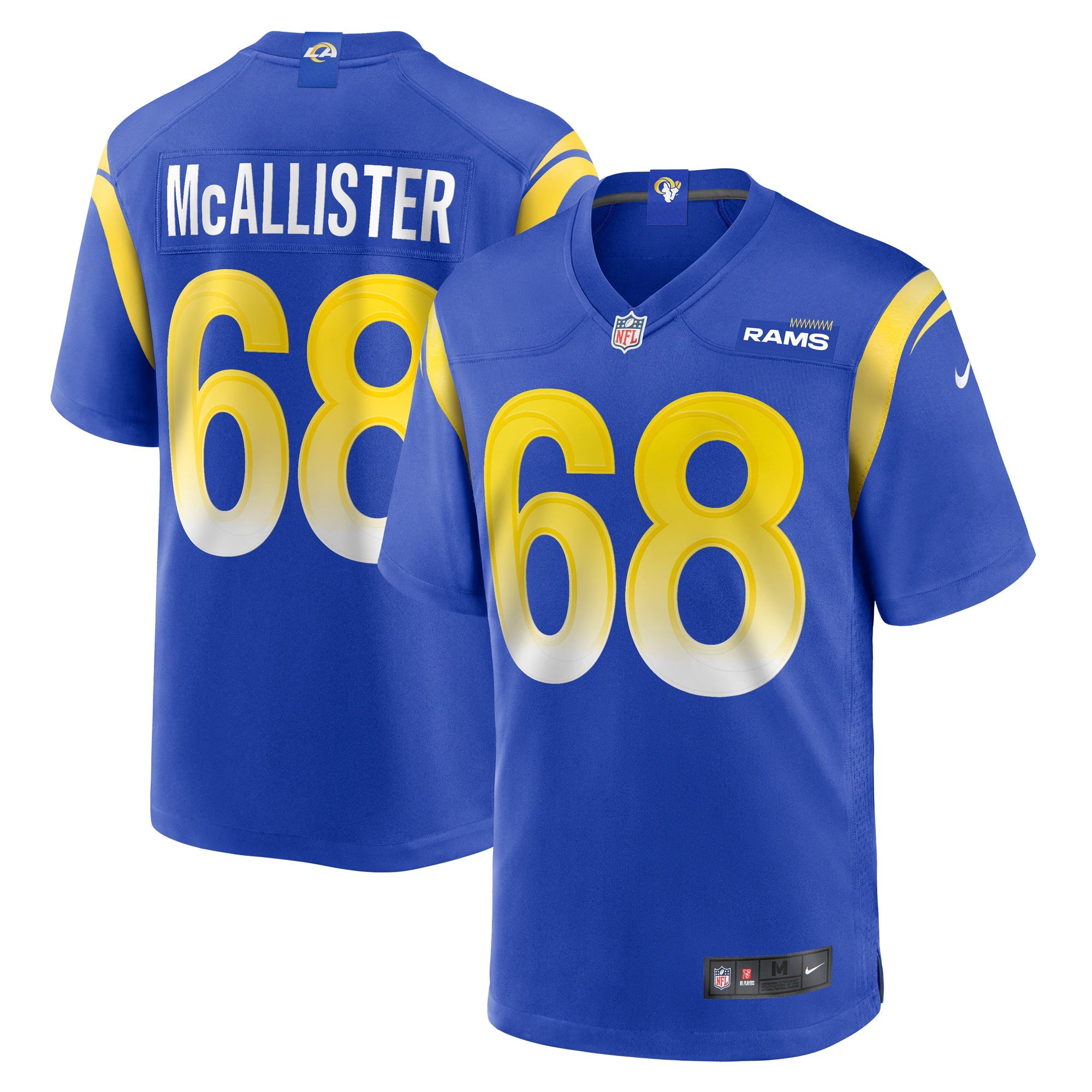 Los Angeles Rams Mike McAllister Royal Home Game Jersey