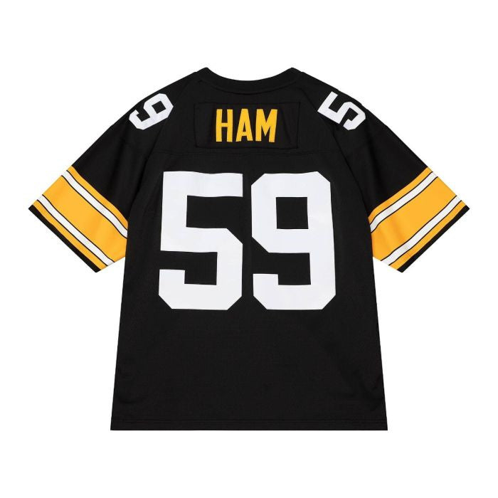 P.Steelers #59 Jack Ham Player Black Limited/Replica Stitched American Football Jerseys