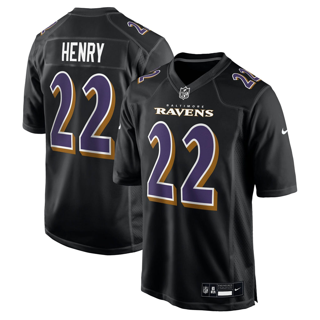 Baltimore Ravens Derrick Henry Carbon Black Fashion Jersey