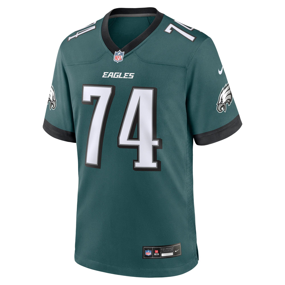 Philadelphia Eagles Fred Johnson Midnight Green Team Game Jersey
