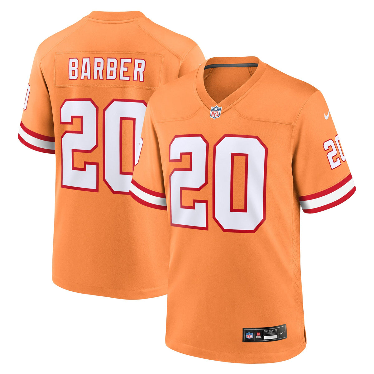 Tampa Bay Buccaneers Ronde Barber Orange Retired Player Alternate Game Jersey