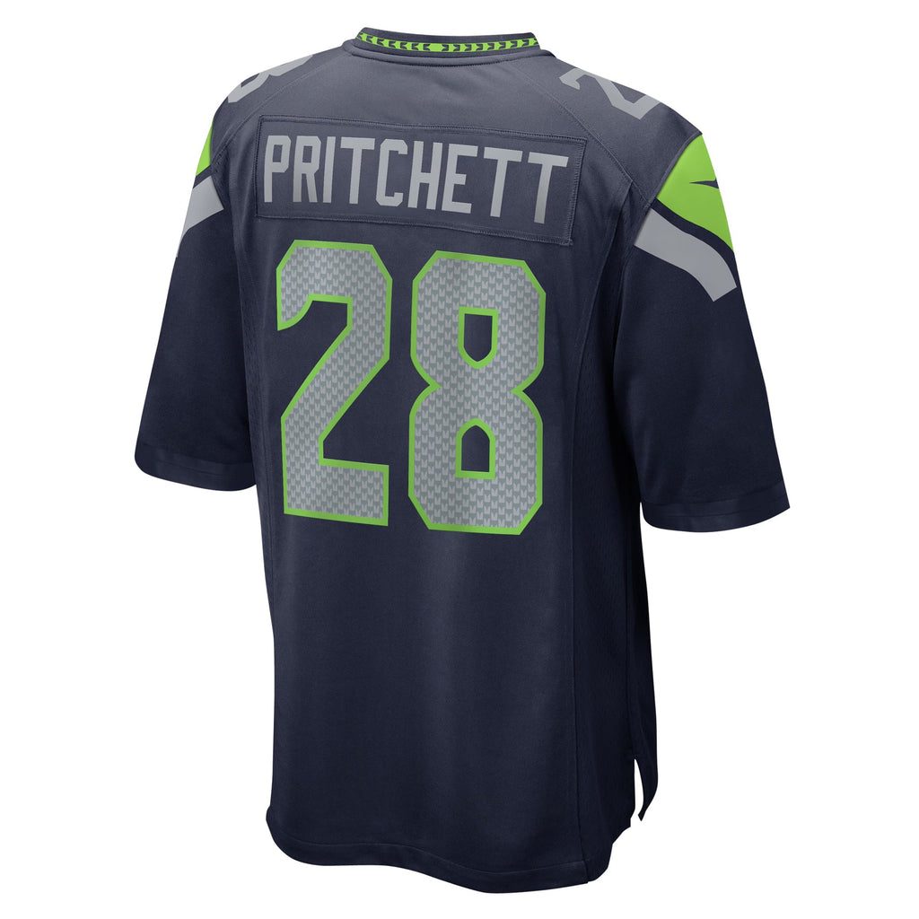 Seattle Seahawks Nehemiah Pritchett College Navy Game Jersey