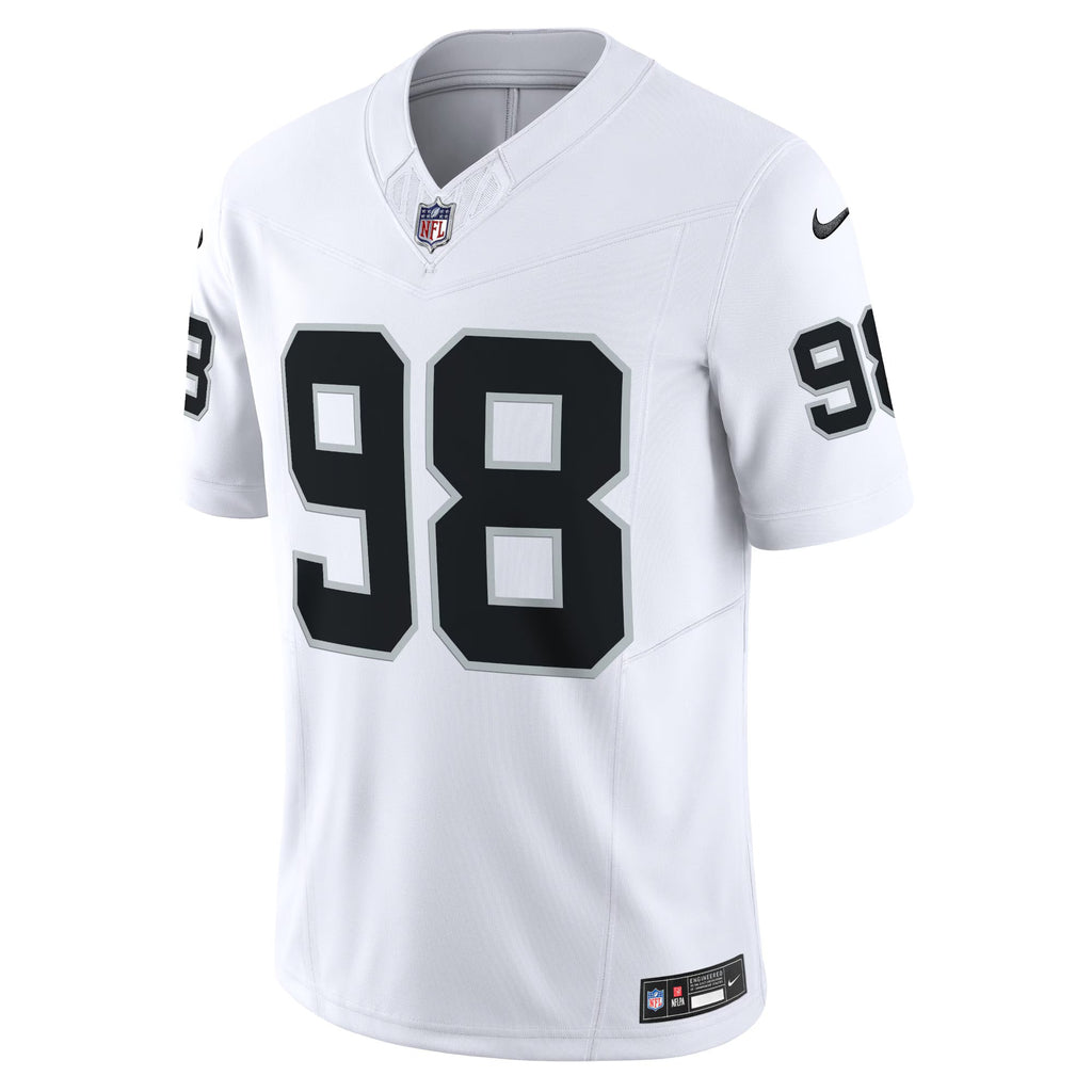 Las Vegas Raiders Maxx Crosby White Vapor F.U.S.E. Limited Jersey