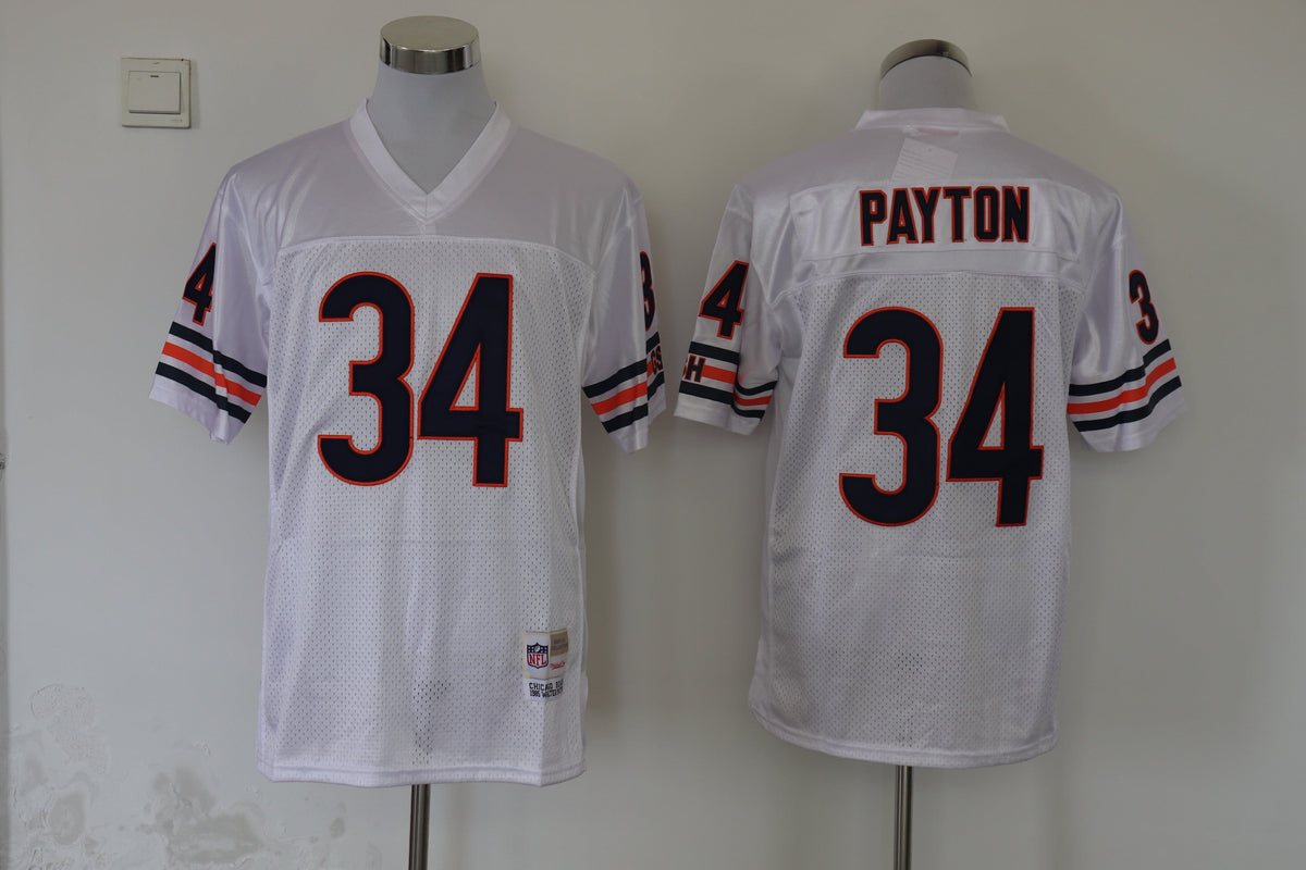 Men's Chicago Bears Walter Payton White Legacy Replica Jersey1
