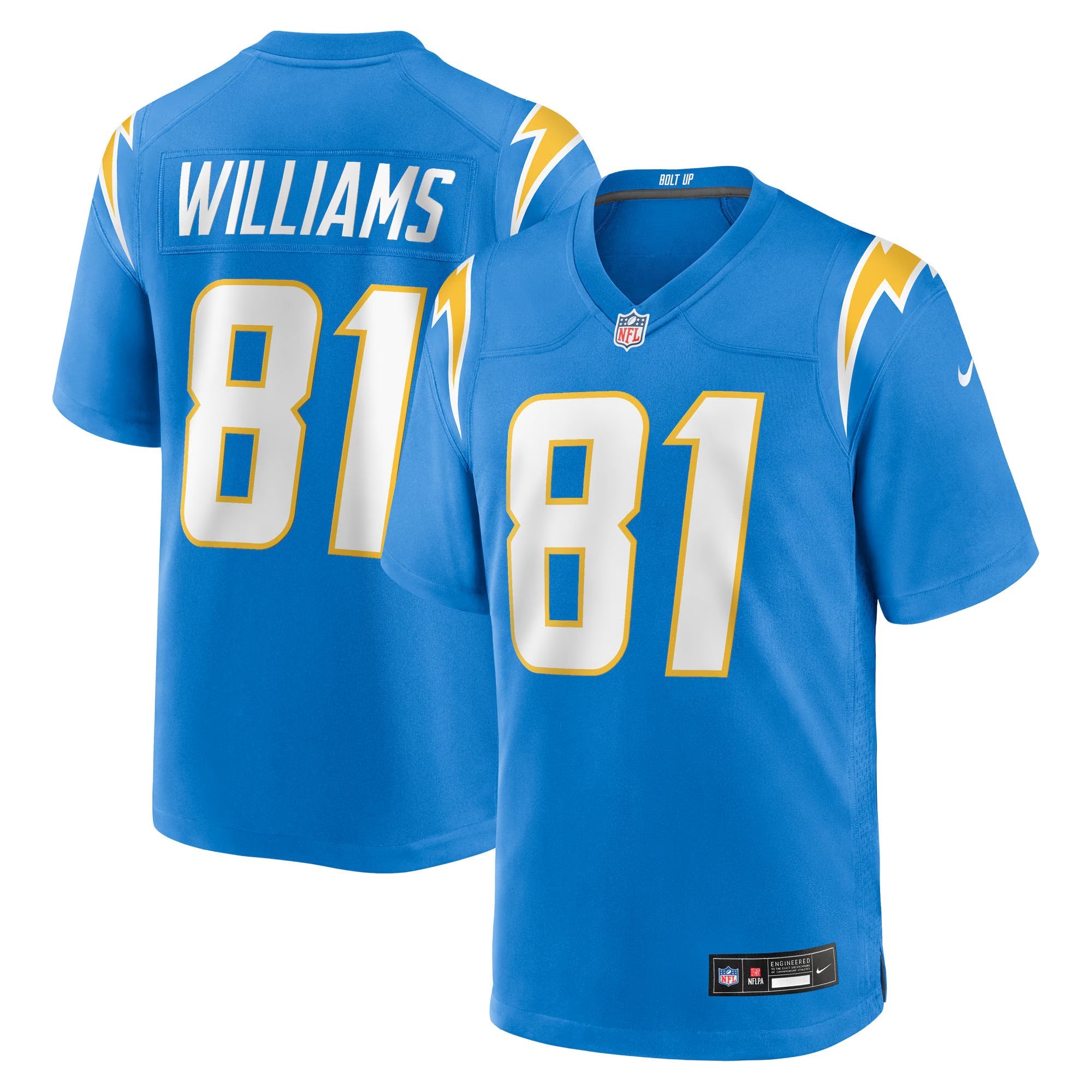 Los Angeles Chargers Mike Williams Powder Blue Team Game Jersey