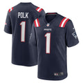 New England Patriots Ja'Lynn Polk Navy Team Game Jersey