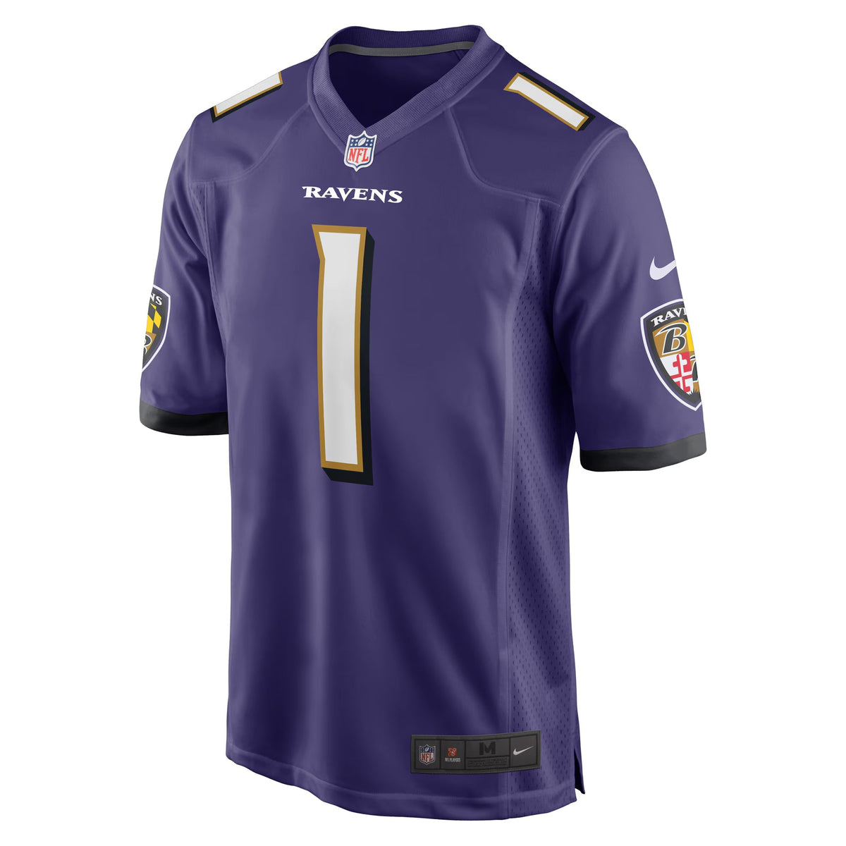 Baltimore Ravens Number 1 Groom Purple Game Jersey