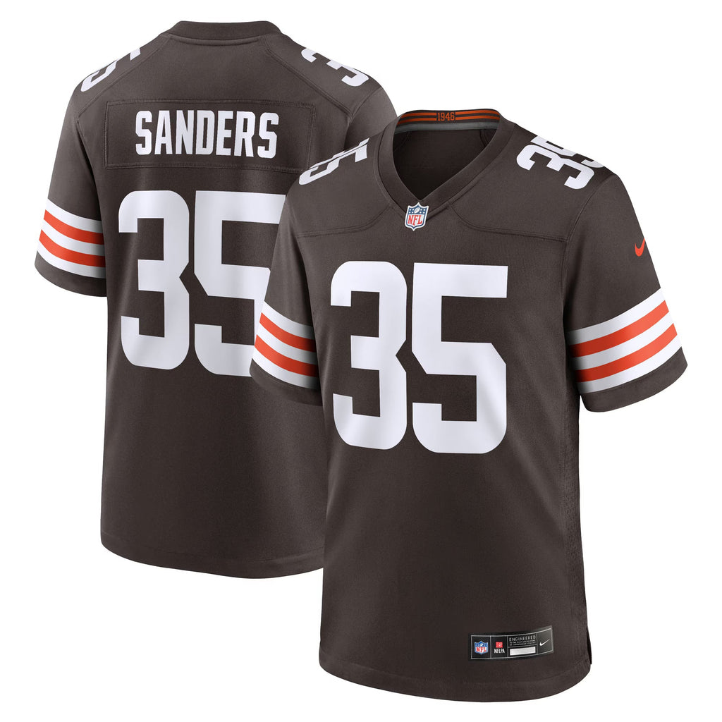 Cleveland Browns Raheim Sanders Brown Team Game Jersey