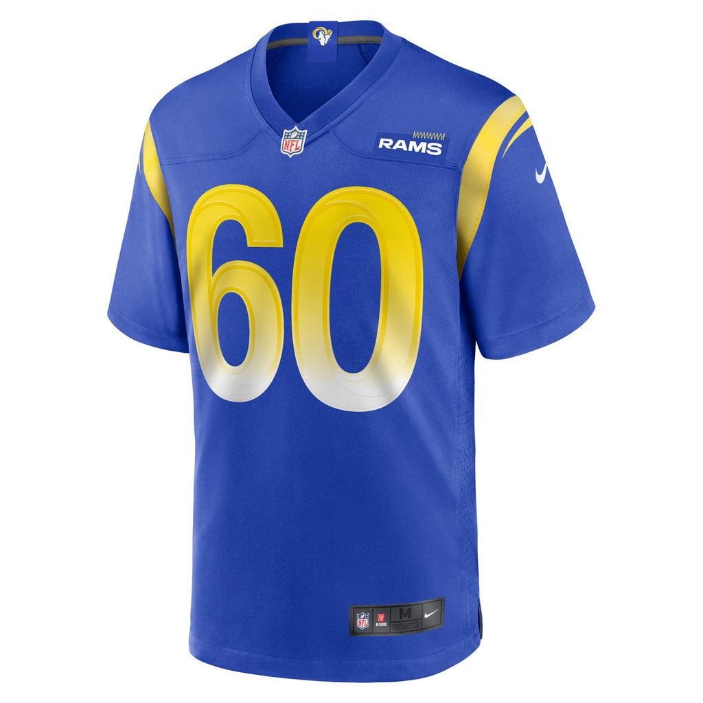 Los Angeles Rams Logan Bruss Royal Game Player Jersey