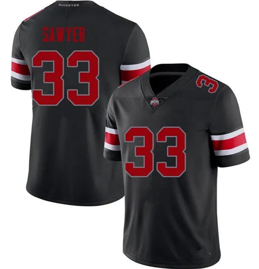 Jack Sawyer Ohio State Buckeyes Jersey  Black