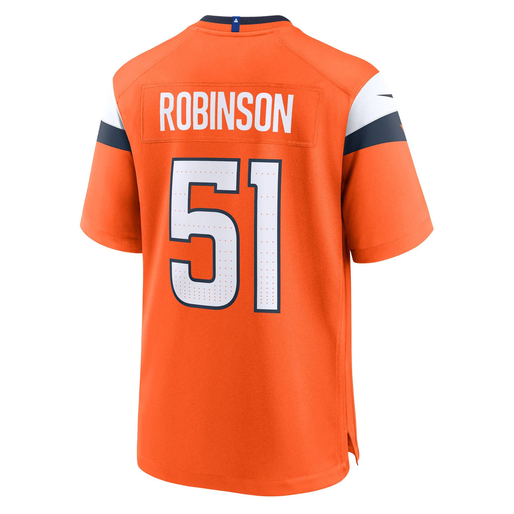 Denver Broncos Que Robinson Orange Team Game Jersey