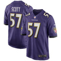 Baltimore Ravens Bart Scott Purple Game Retired Player Jersey