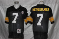 Men's Pittsburgh Steelers Reebok Roethlisberger Black Legacy Replica Jersey1