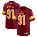 Washington Commanders Deatrich Wise Jr. Burgundy Team Game Jersey