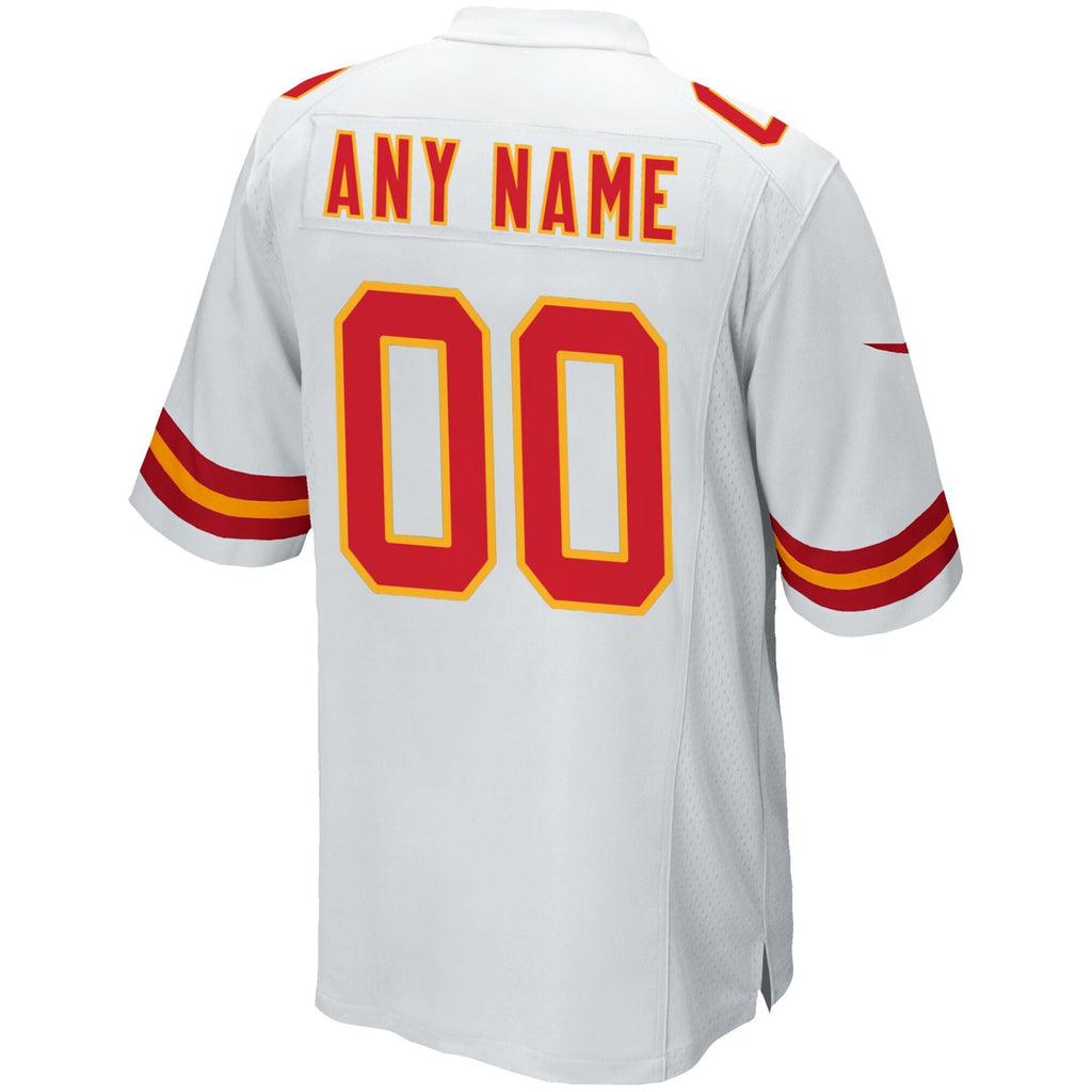 Kansas City Chiefs White Custom Game Jersey