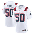 New England Patriots Mike Vrabel White Retired Player Game Jersey