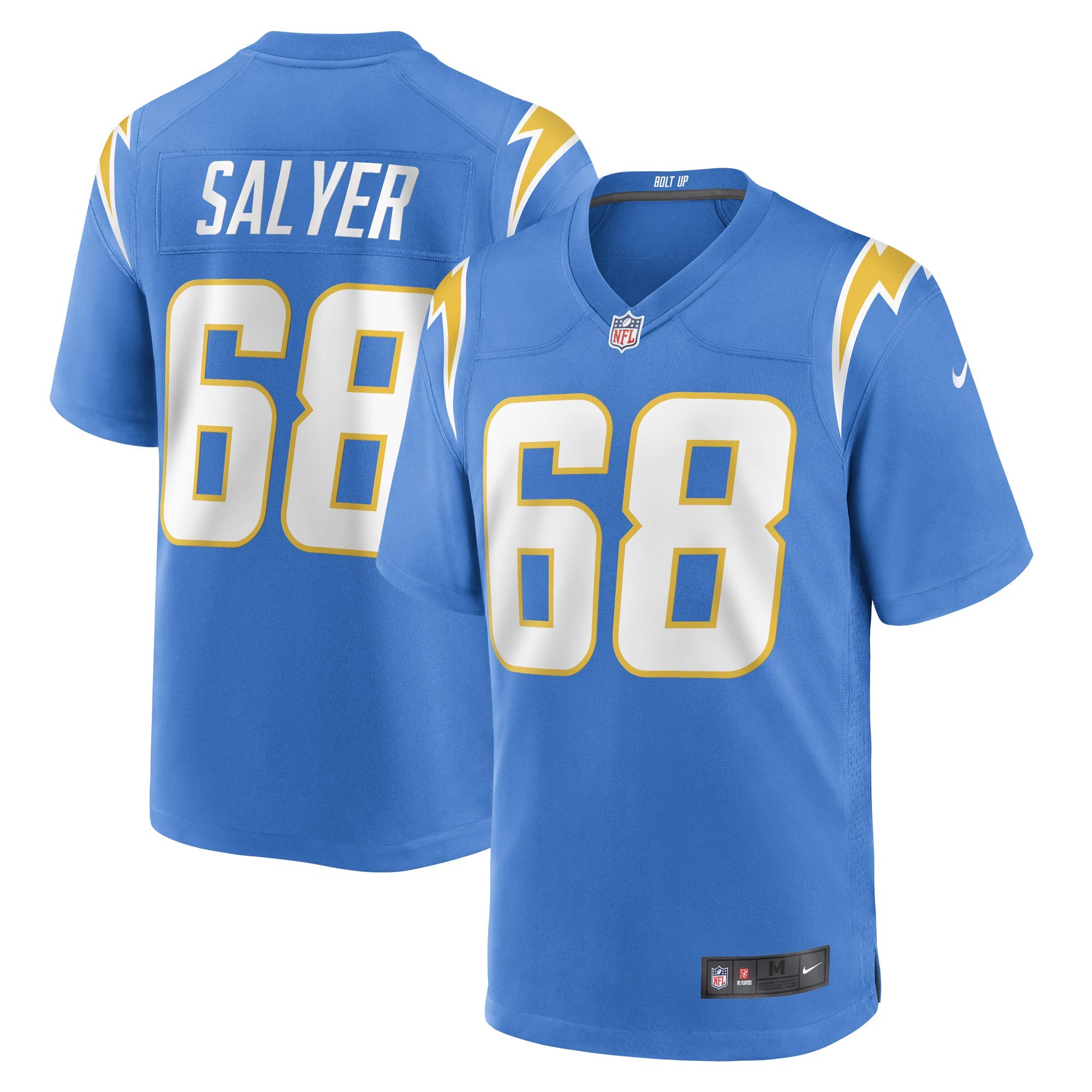 Los Angeles Chargers Jamaree Salyer Powder Blue Game Player Jersey