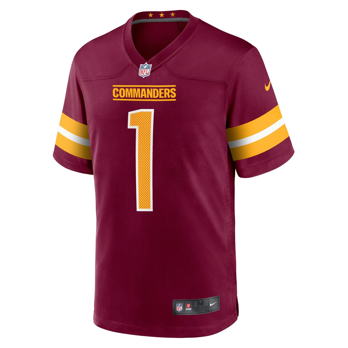 Washington Commanders Number 1 Dad Burgundy Game Jersey