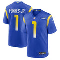 Los Angeles Rams Emmanuel Forbes Jr. Royal Team Game Jersey