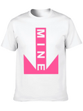 Humorous Pink Arrow MINE Graphic Tee