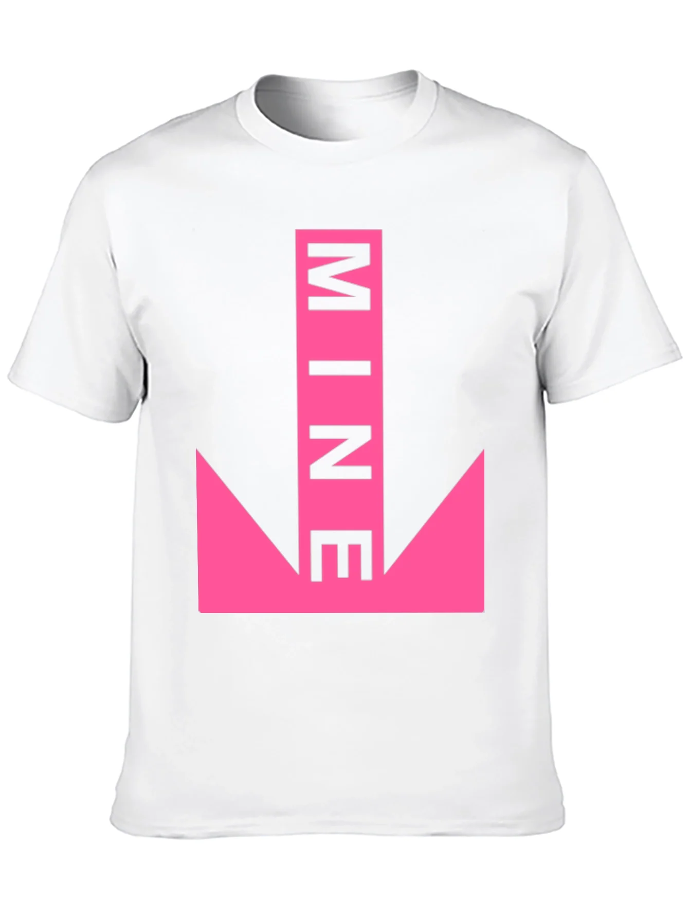 Humorous Pink Arrow MINE Graphic Tee