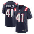 New England Patriots Brenden Schooler Navy Game Player Jersey