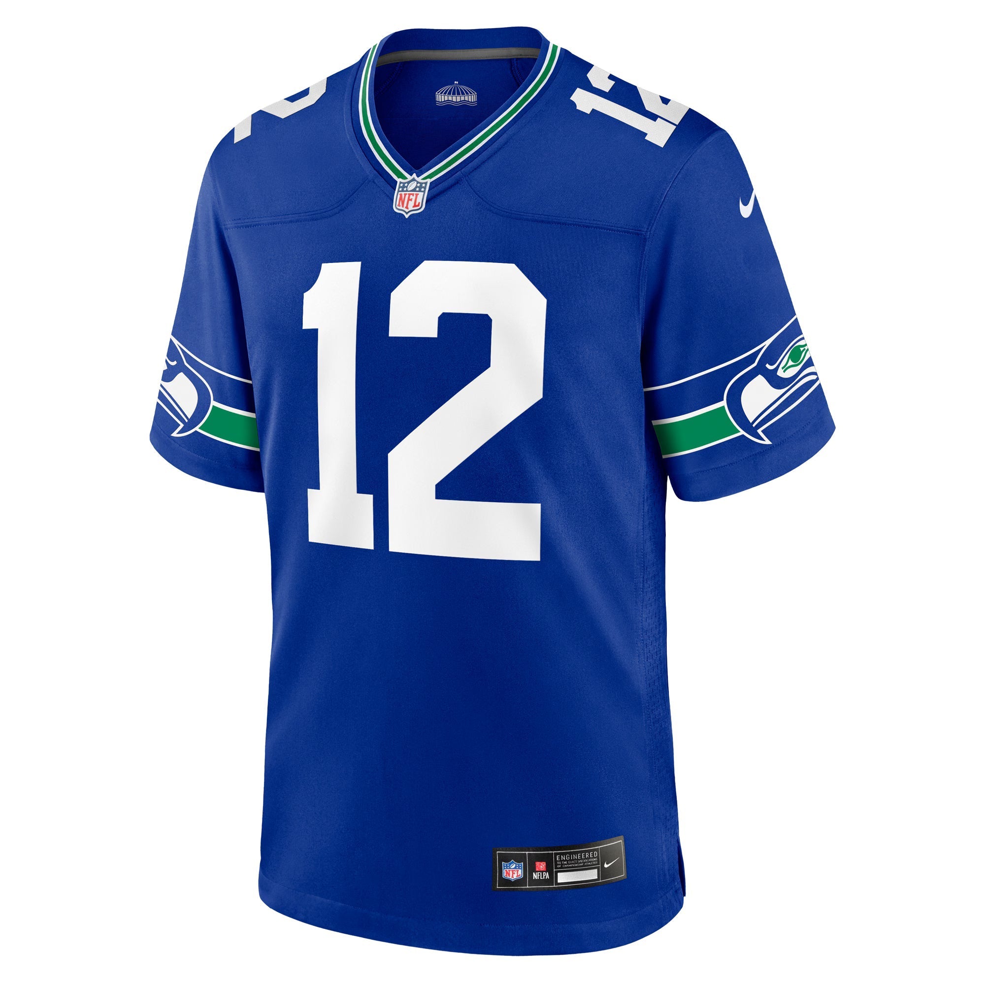 Seattle Seahawks 12s Royal Throwback Player Game Jersey