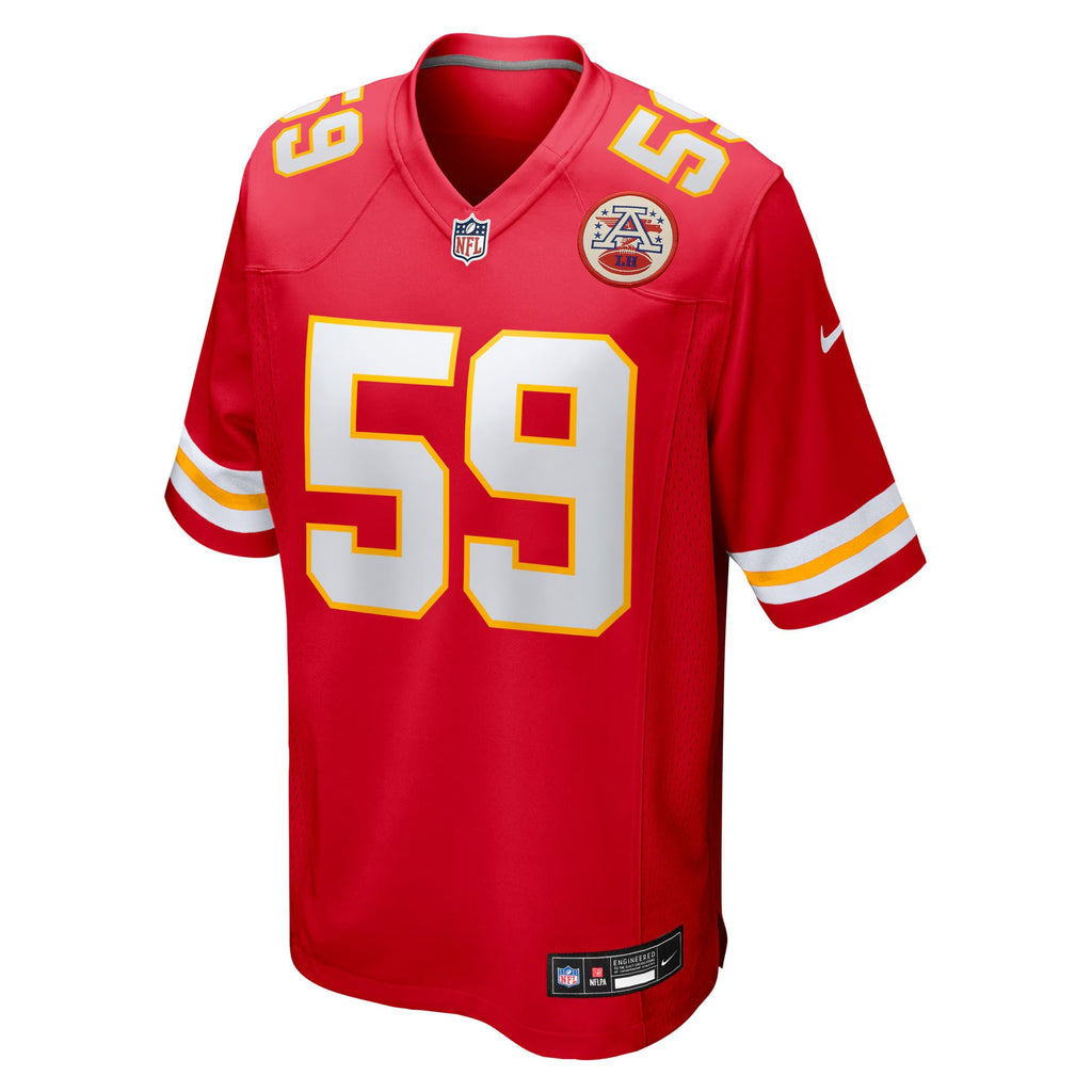 Kansas City Chiefs Cooper McDonald Red Team Game Jersey
